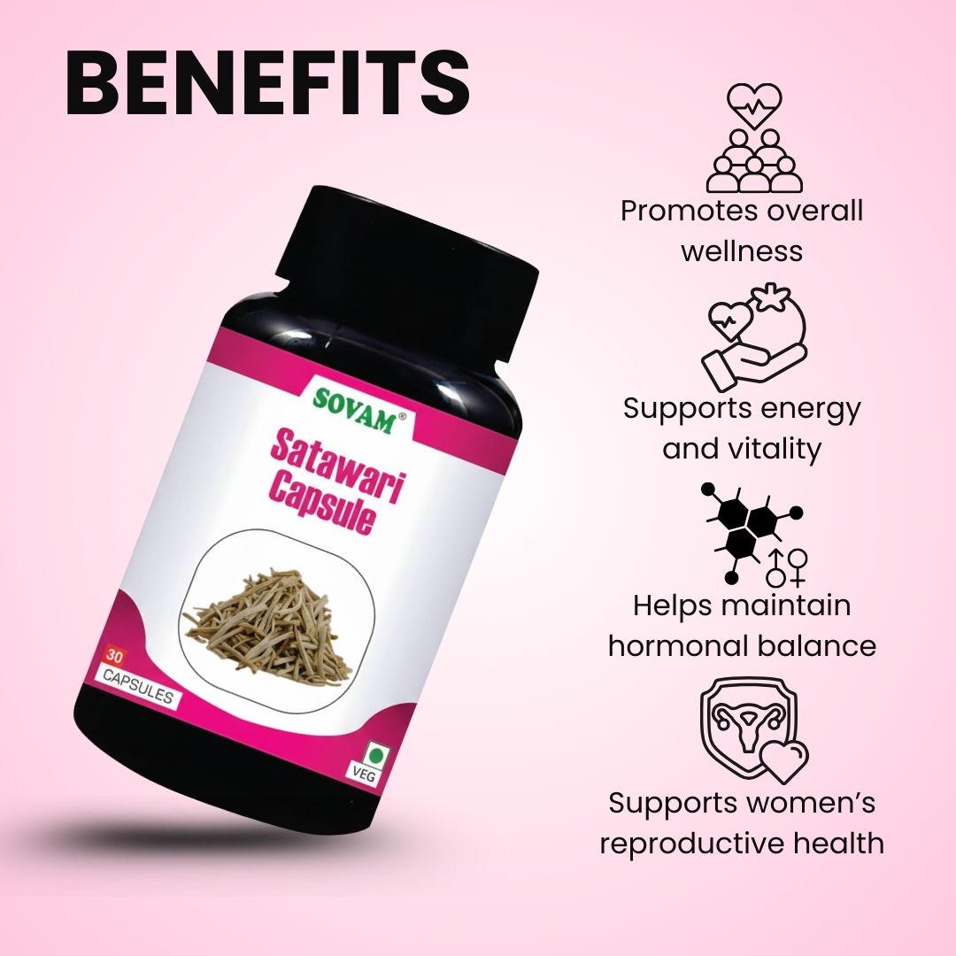 Sovam Shatavari Capsules 30 Caps – Women’s Wellness & Daily Balance Support