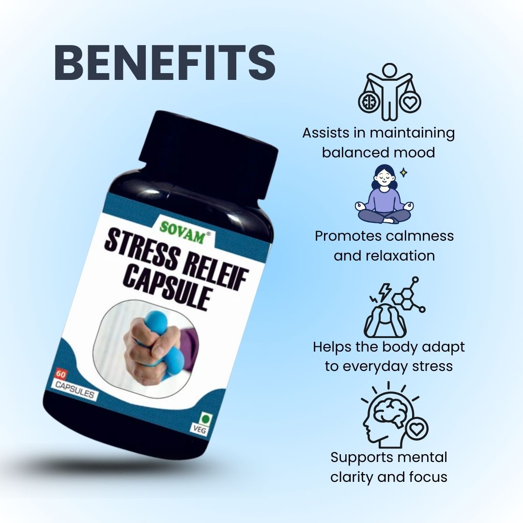 Sovam Stress Relief Capsules 60 Caps – Calm & Mental Wellness Support