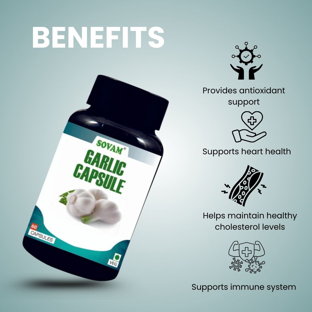 Sovam Garlic Oil Capsules 60 Caps – Heart & Daily Wellness Support
