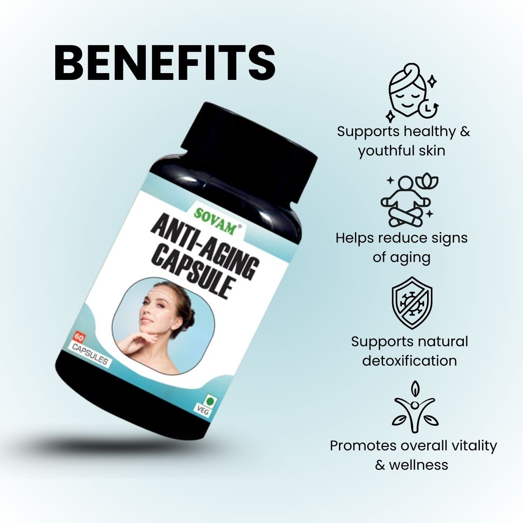 Sovam Anti Aging Herbal Capsules 60 Caps – Skin & Daily Wellness Support