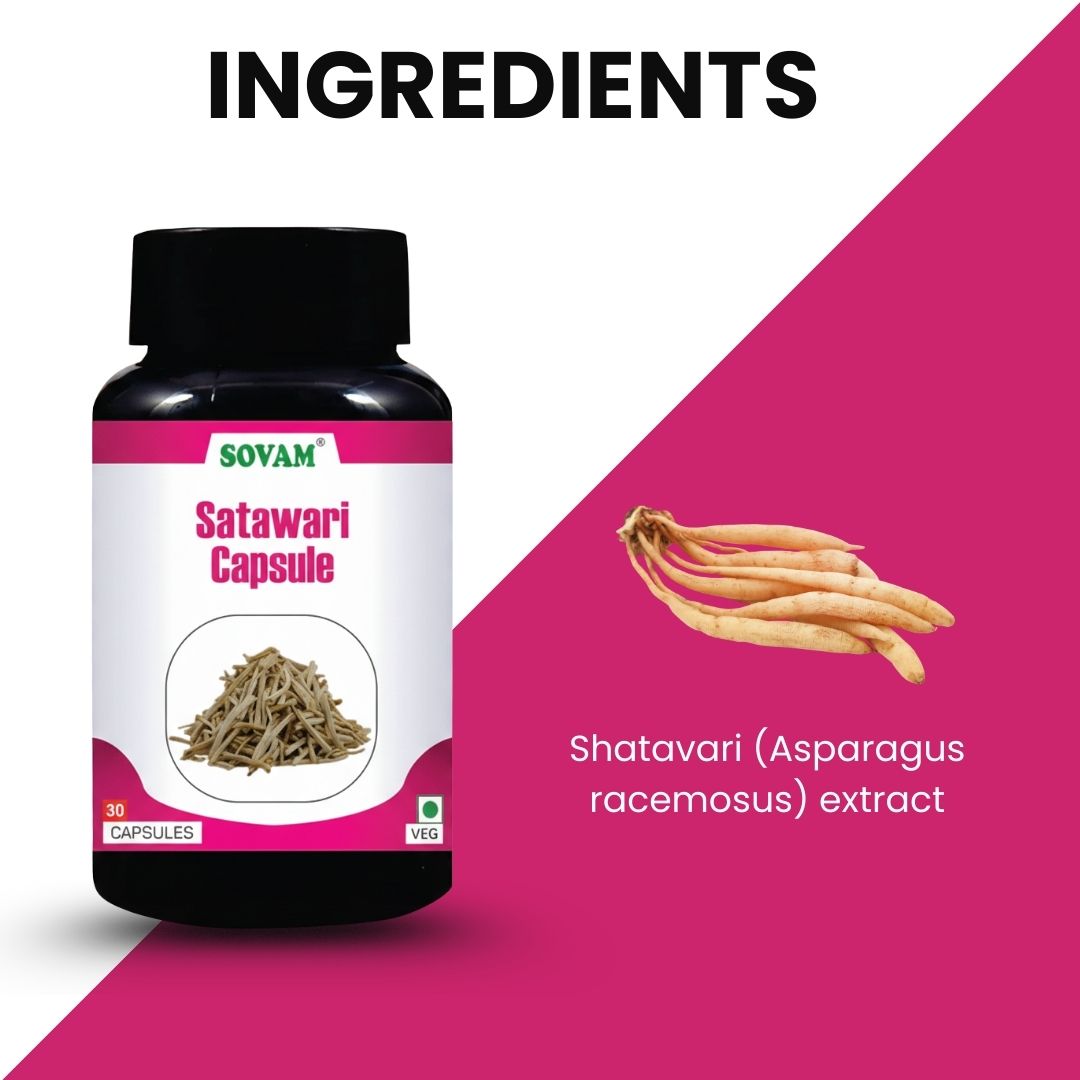 Sovam Shatavari Capsules 30 Caps – Women’s Wellness & Daily Balance Support