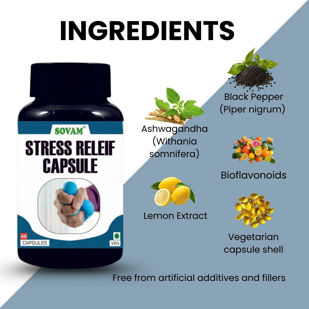 Sovam Stress Relief Capsules 60 Caps – Calm & Mental Wellness Support