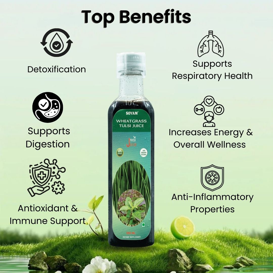 Sovam Wheatgrass Tulsi Juice 500ml – Green Detox & Daily Wellness Support