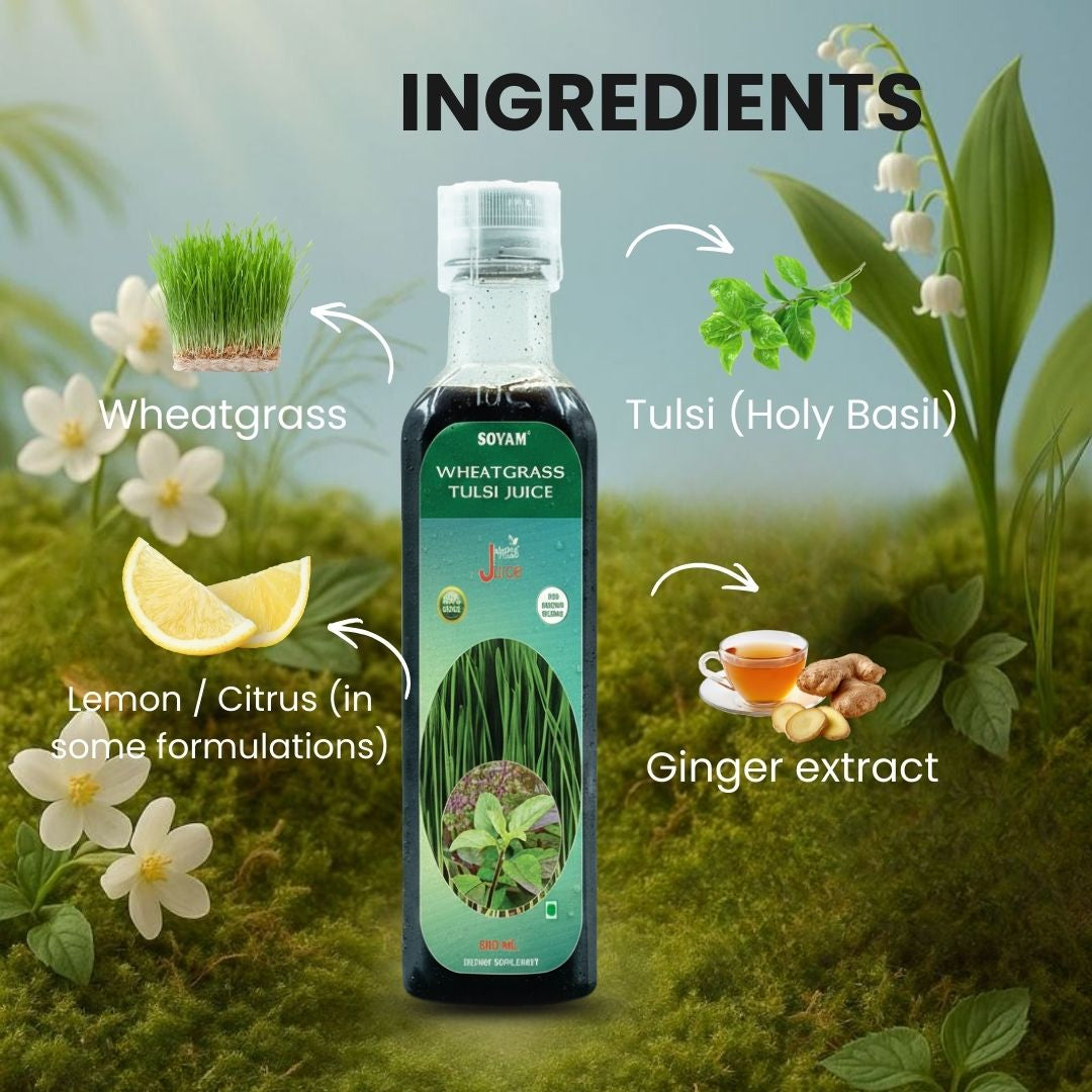 Sovam Wheatgrass Tulsi Juice 500ml – Green Detox & Daily Wellness Support