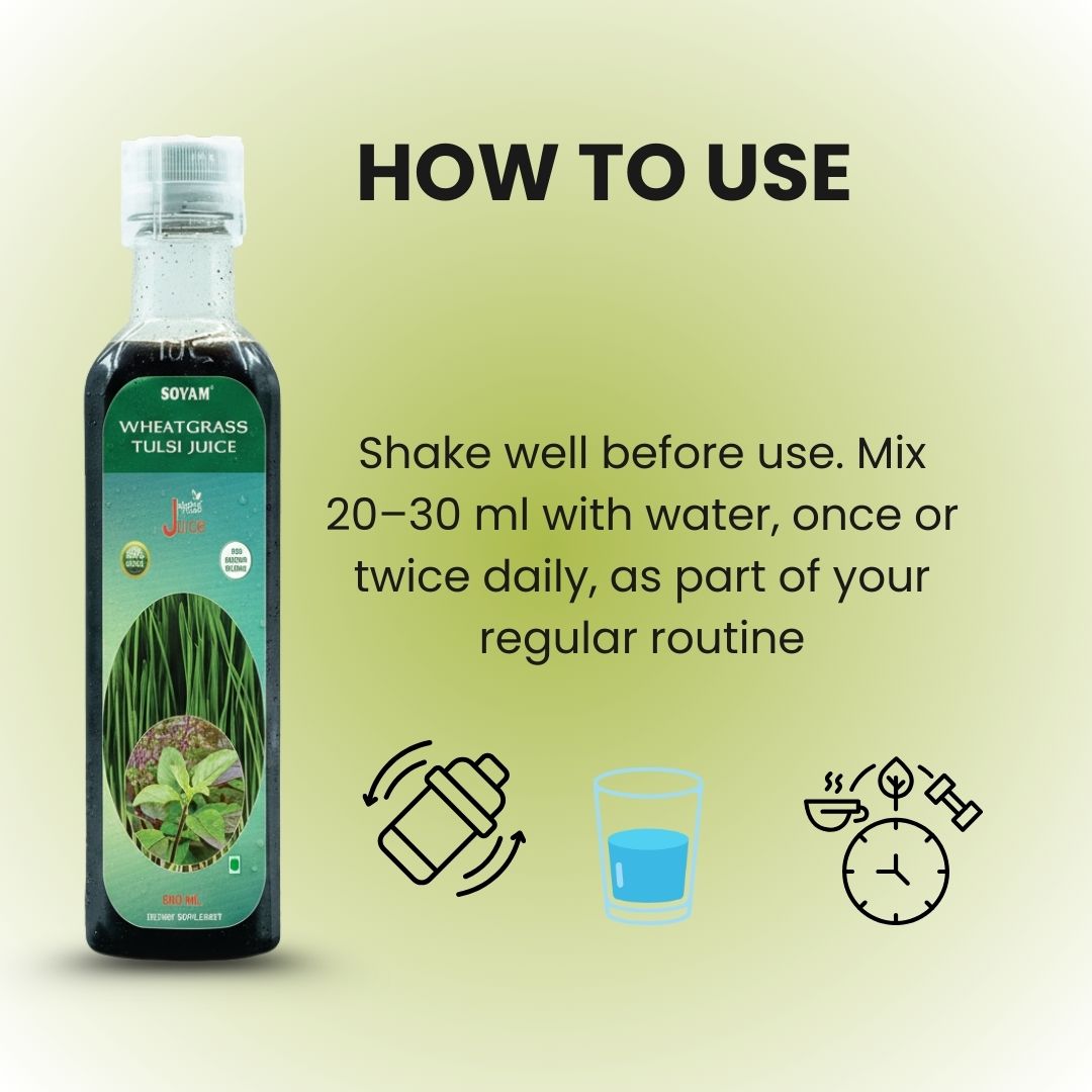 Sovam Wheatgrass Tulsi Juice 500ml – Green Detox & Daily Wellness Support