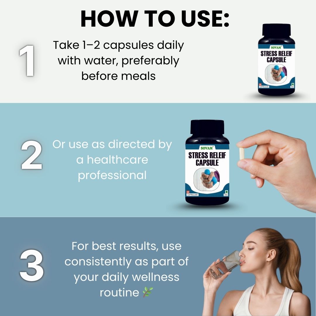 Sovam Stress Relief Capsules 60 Caps – Calm & Mental Wellness Support