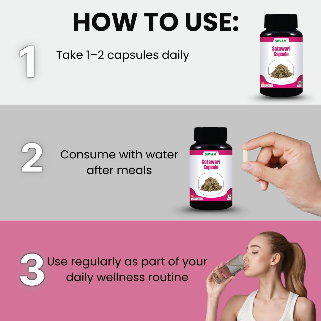 Sovam Shatavari Capsules 30 Caps – Women’s Wellness & Daily Balance Support