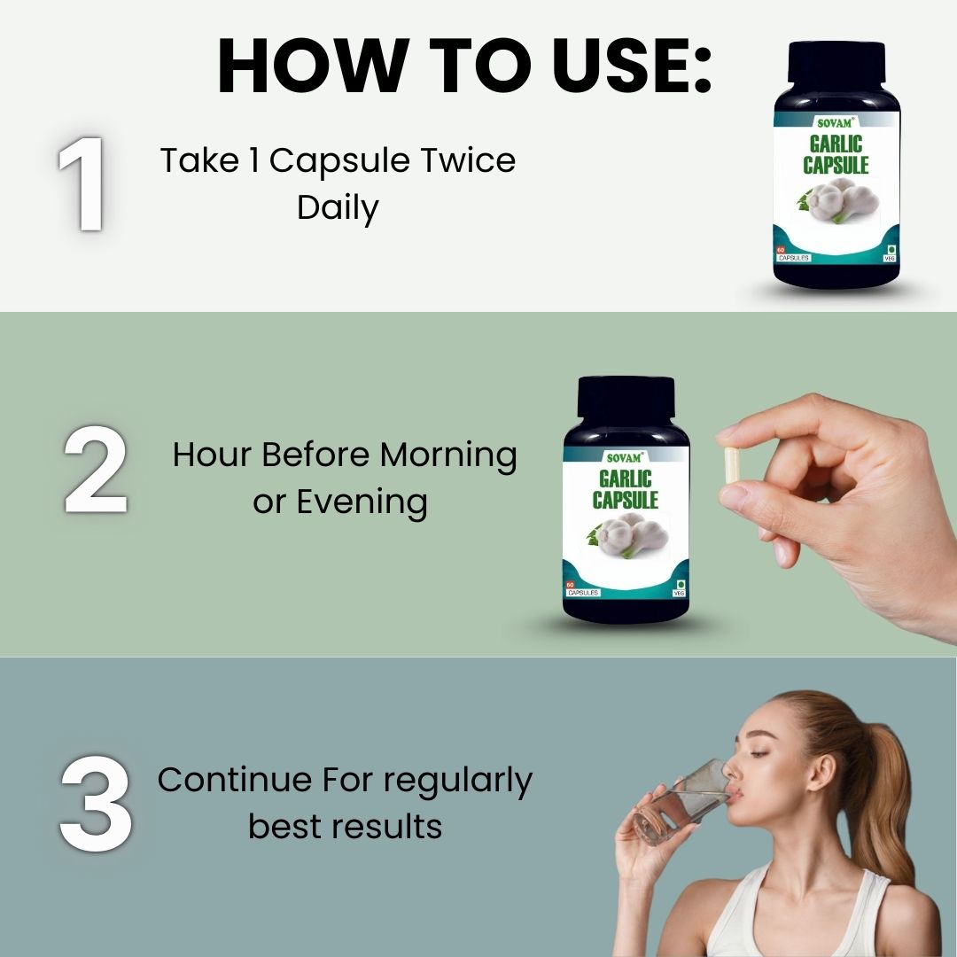 Sovam Garlic Oil Capsules 60 Caps – Heart & Daily Wellness Support