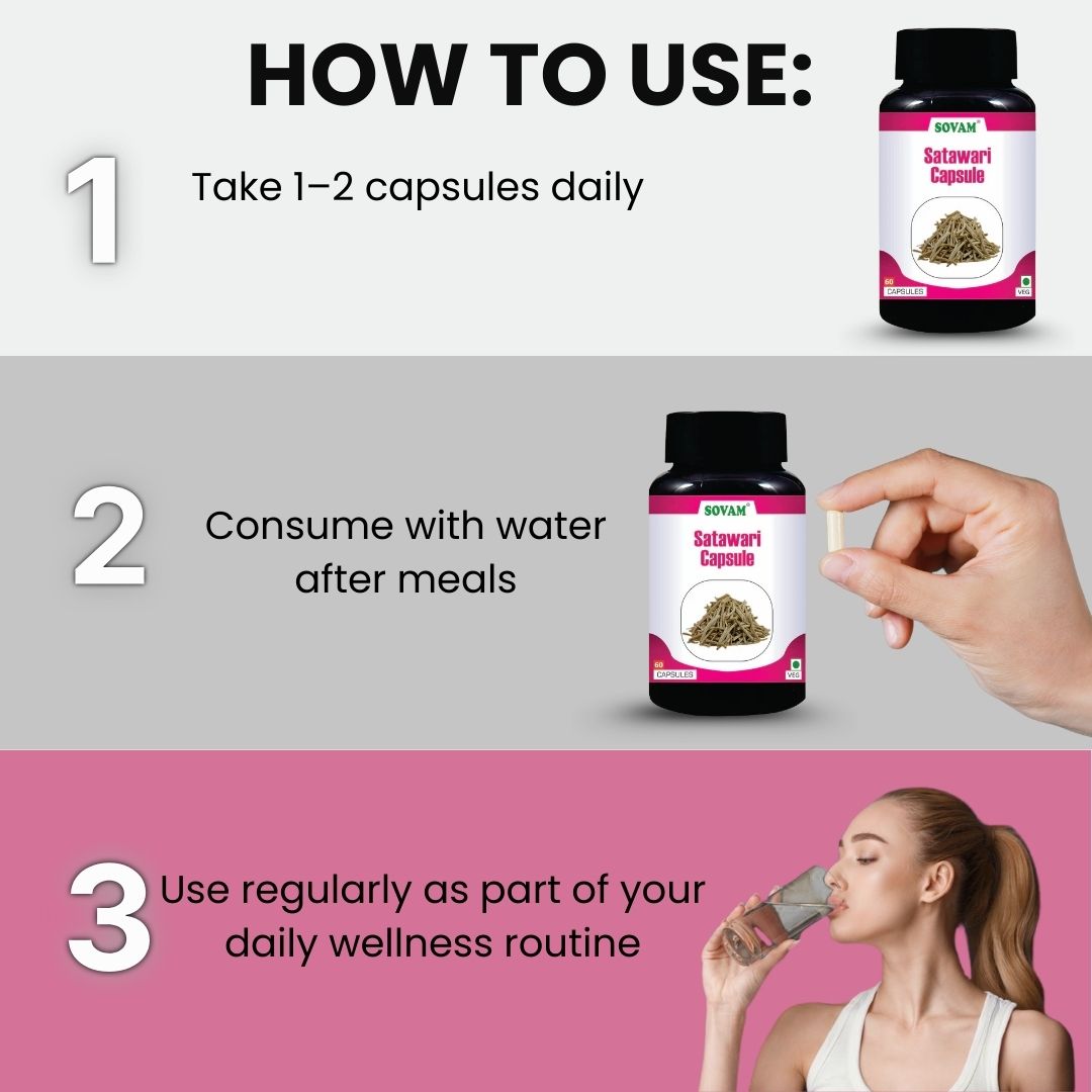 Sovam Shatavari Capsules 60 Caps – Women’s Wellness & Daily Vitality Support