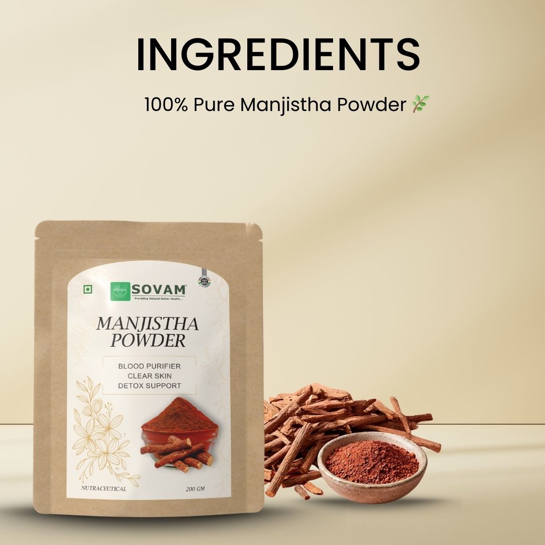 Sovam Manjistha Powder (Rubia cordifolia) 200g