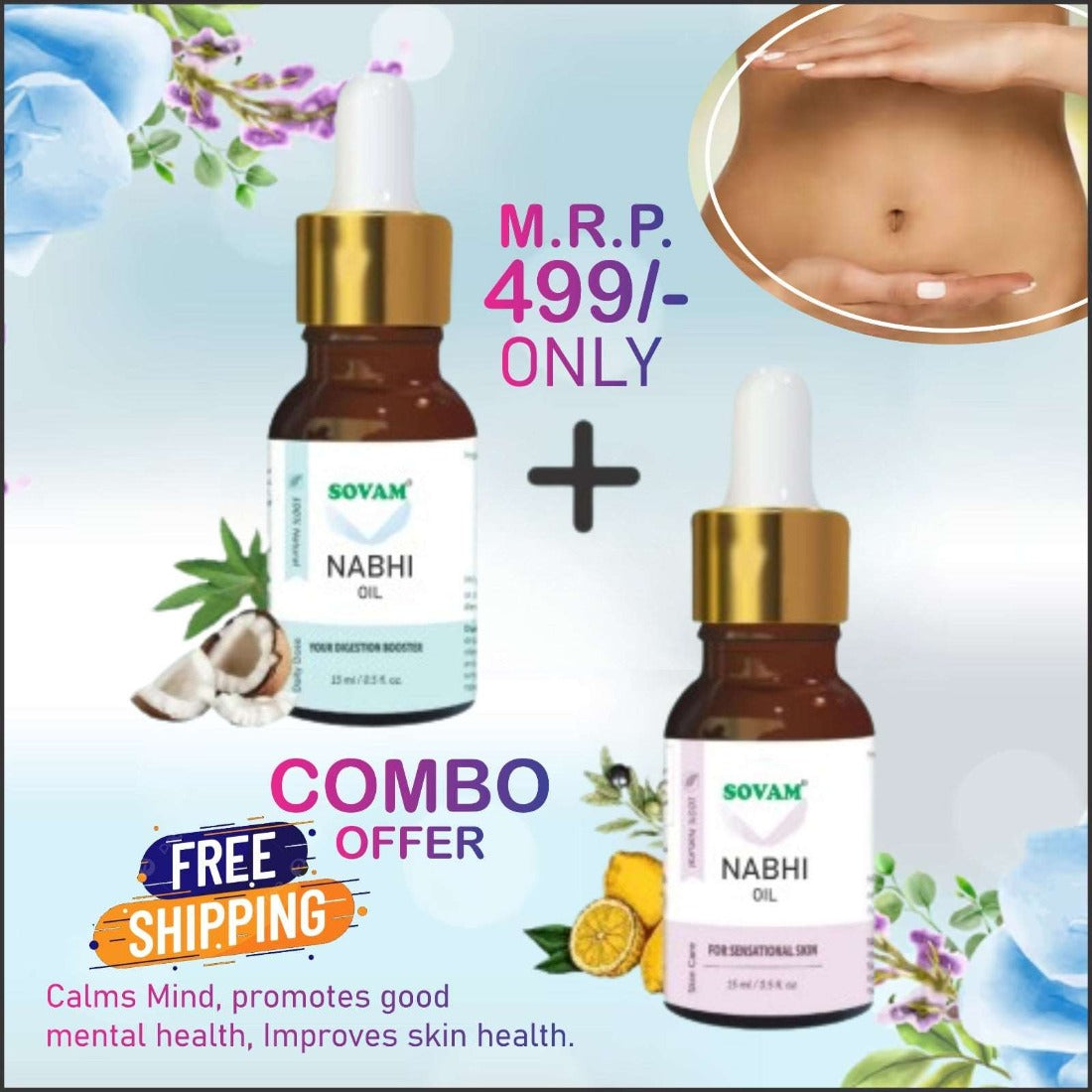 Nabhi Therapy Oil Combo Offer (Buy 1 Get 1 Free)