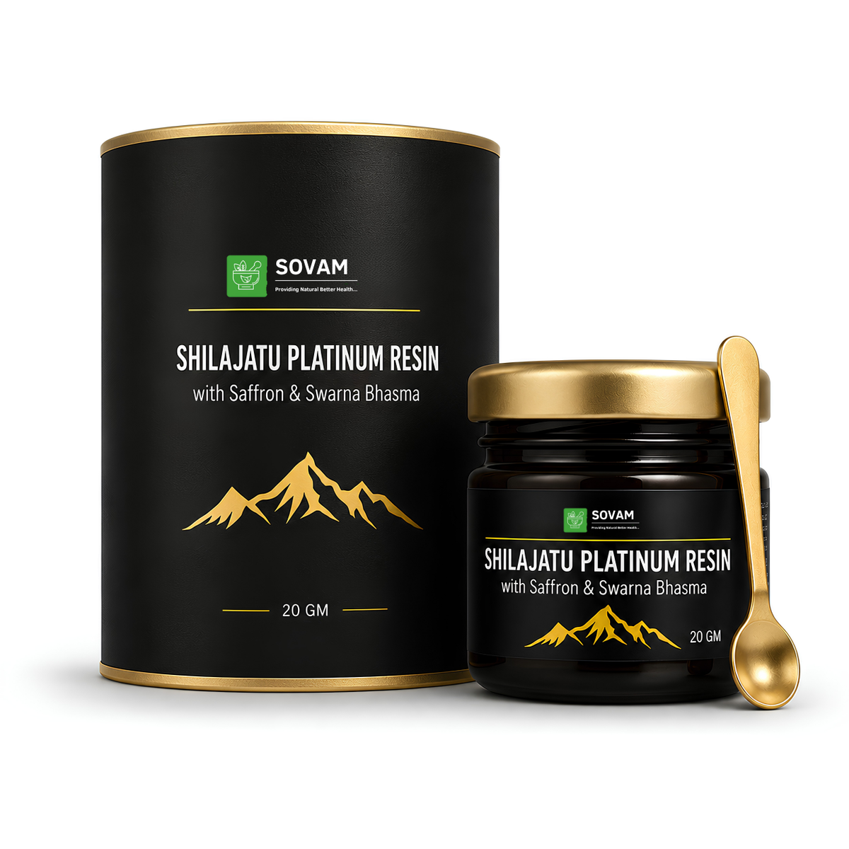 Sovam SHILAJATU PLATINUM RESIN 20gm – Pure Himalayan Wellness Support